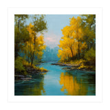 Serene Autumn River Landscape (Print Only) thumbnail