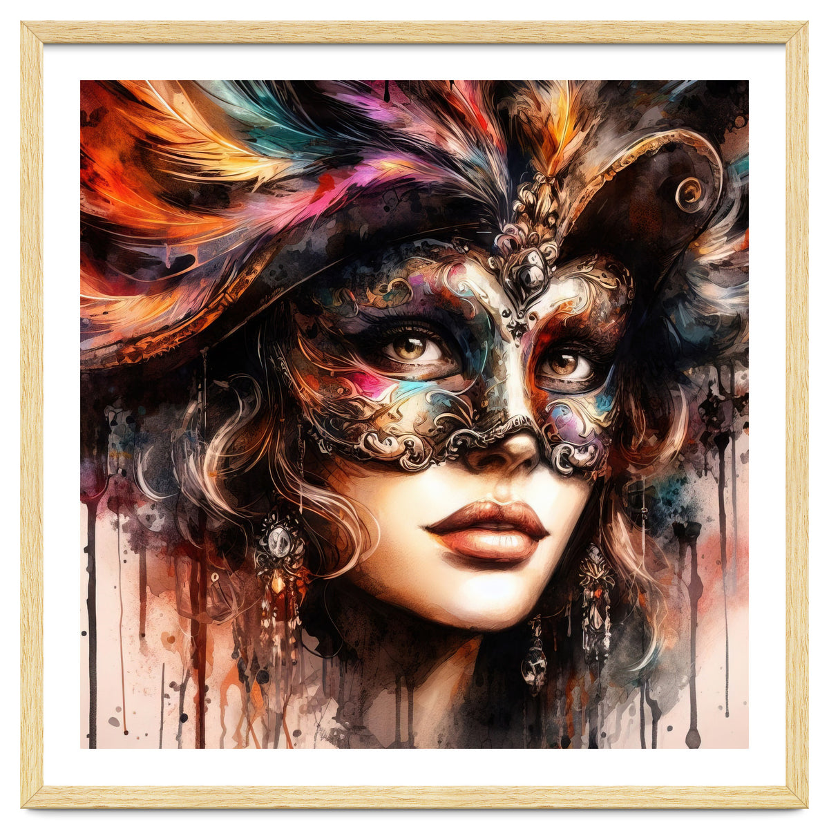 Watercolor Carnival Woman #6