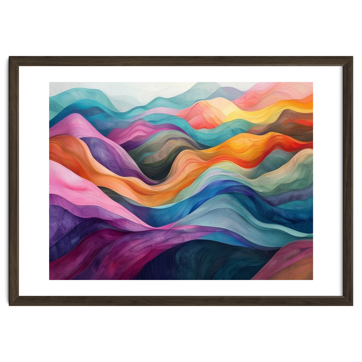 Colorful Abstract Wavy Landscape