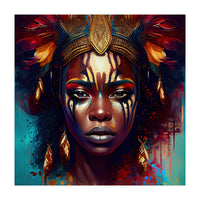 Powerful African Warrior Woman #3 (Print Only)