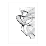 Abstract Black And White Swirls And Lines Flowing Art (Print Only) thumbnail