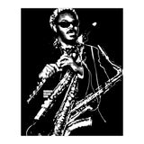 Rahsaan Roland Kirk American Jazz Multi-Instrumentalist in Grayscale (Print Only) thumbnail