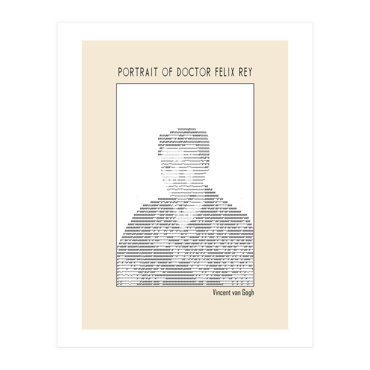 Portrait Of Doctor Felix Rey (ascii Art) (Print Only)