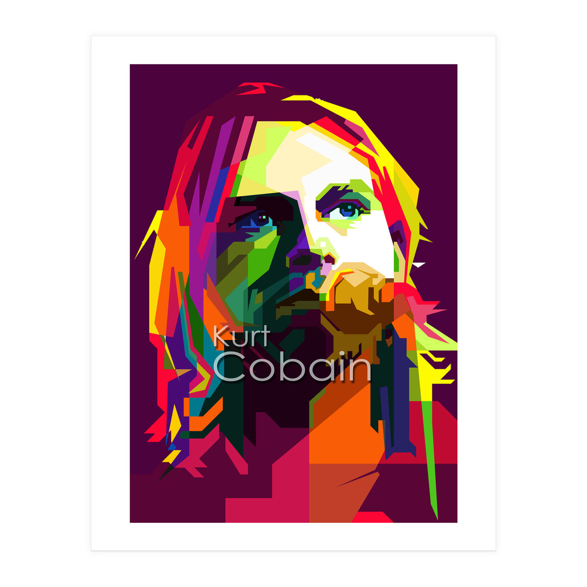 Kurt Cobain Grunge Music Pop Art WPAP (Print Only)