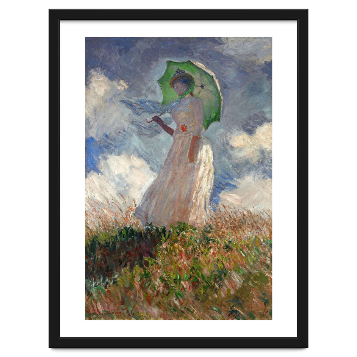 Claude Monet / 'The Woman with a Parasol', 1886, Oil on canvas, 131 × 88 cm. SUZANNE HOSCHEDE.