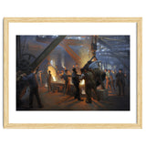 Peder Severin Kroyer (1851-1909). Danish painter. The Iron Foundry, Burmeister & Wain, 1885. thumbnail