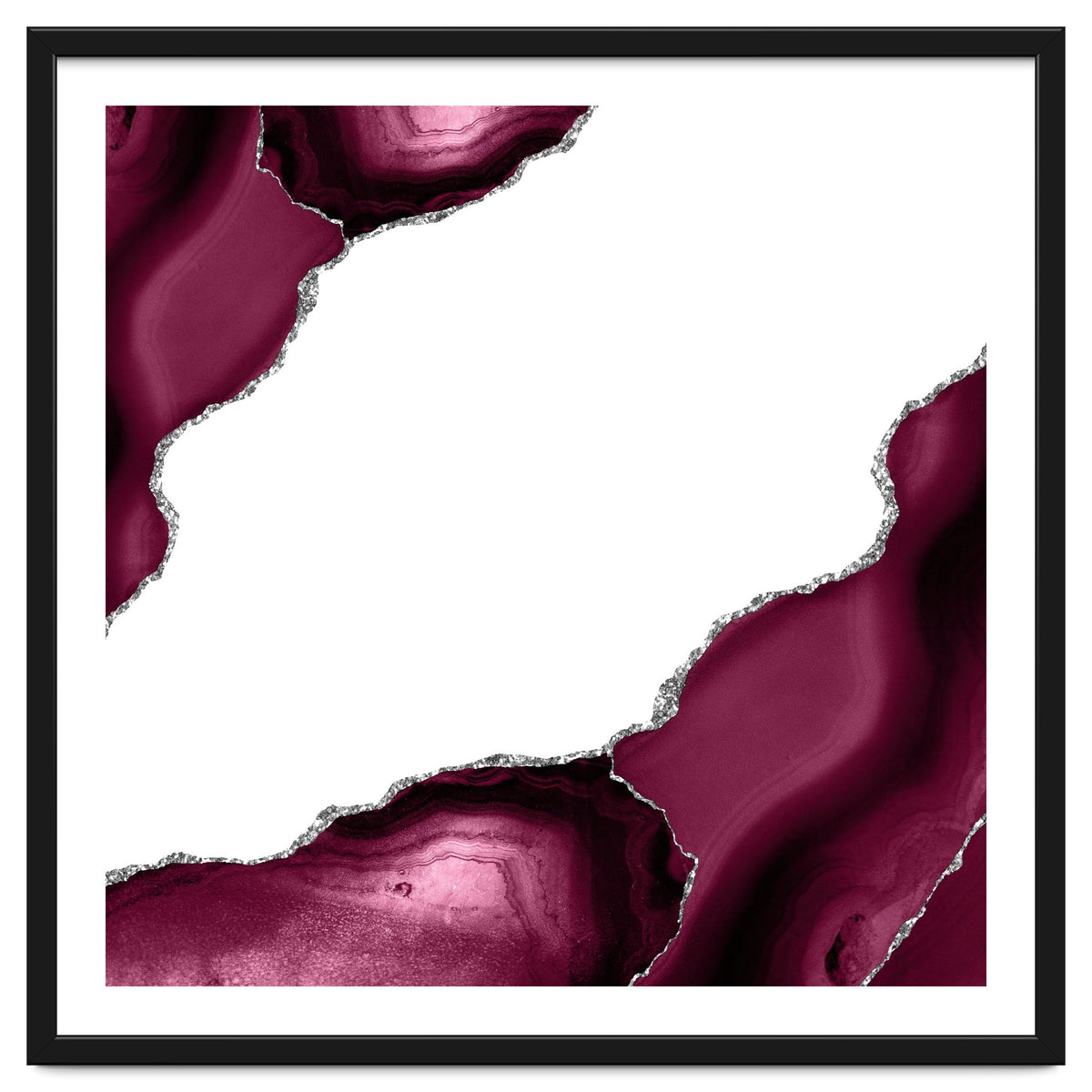 Burgundy & Silver Agate Texture 08