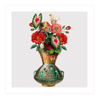 flower vase collage art (Print Only)