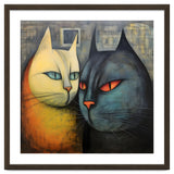 FURRY FRIENDS: GOLDIE AND CHARCOAL, lively duo of animated cats – green eyes, orange eyes. Whiskers charm. thumbnail