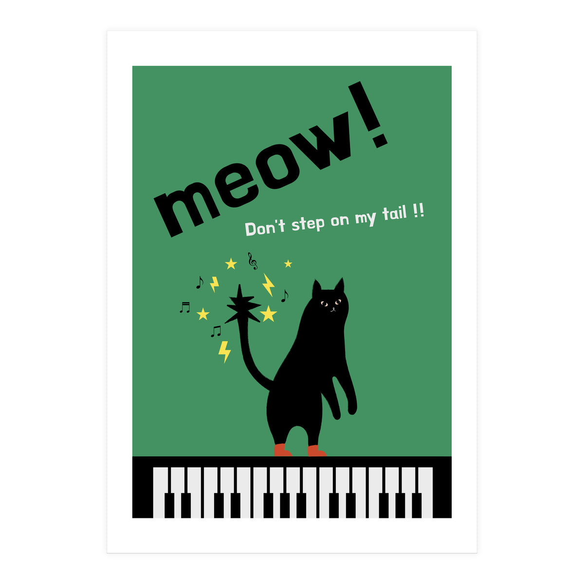 meow! - Dancing Cat (Print Only)