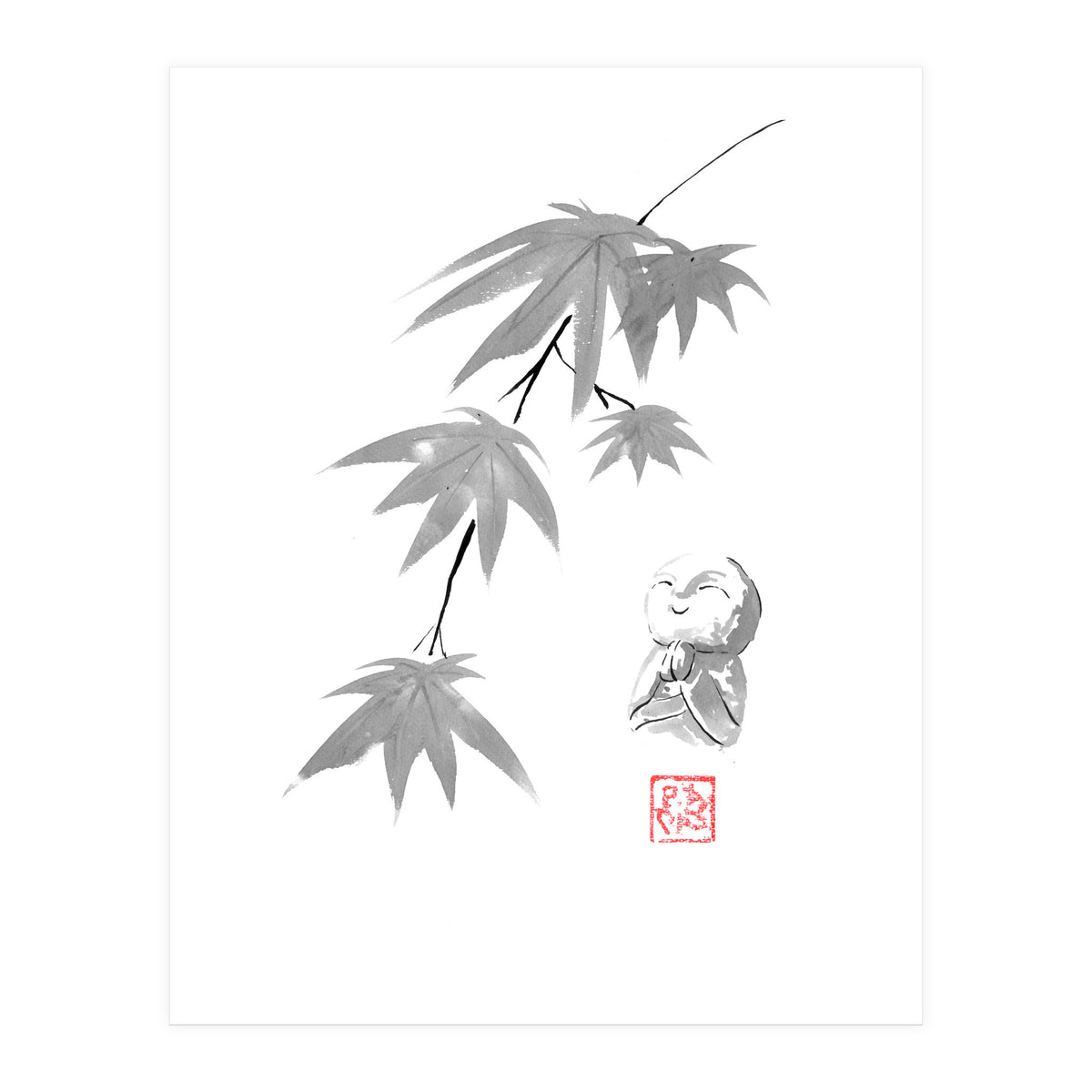 Maple And Jizo (Print Only)