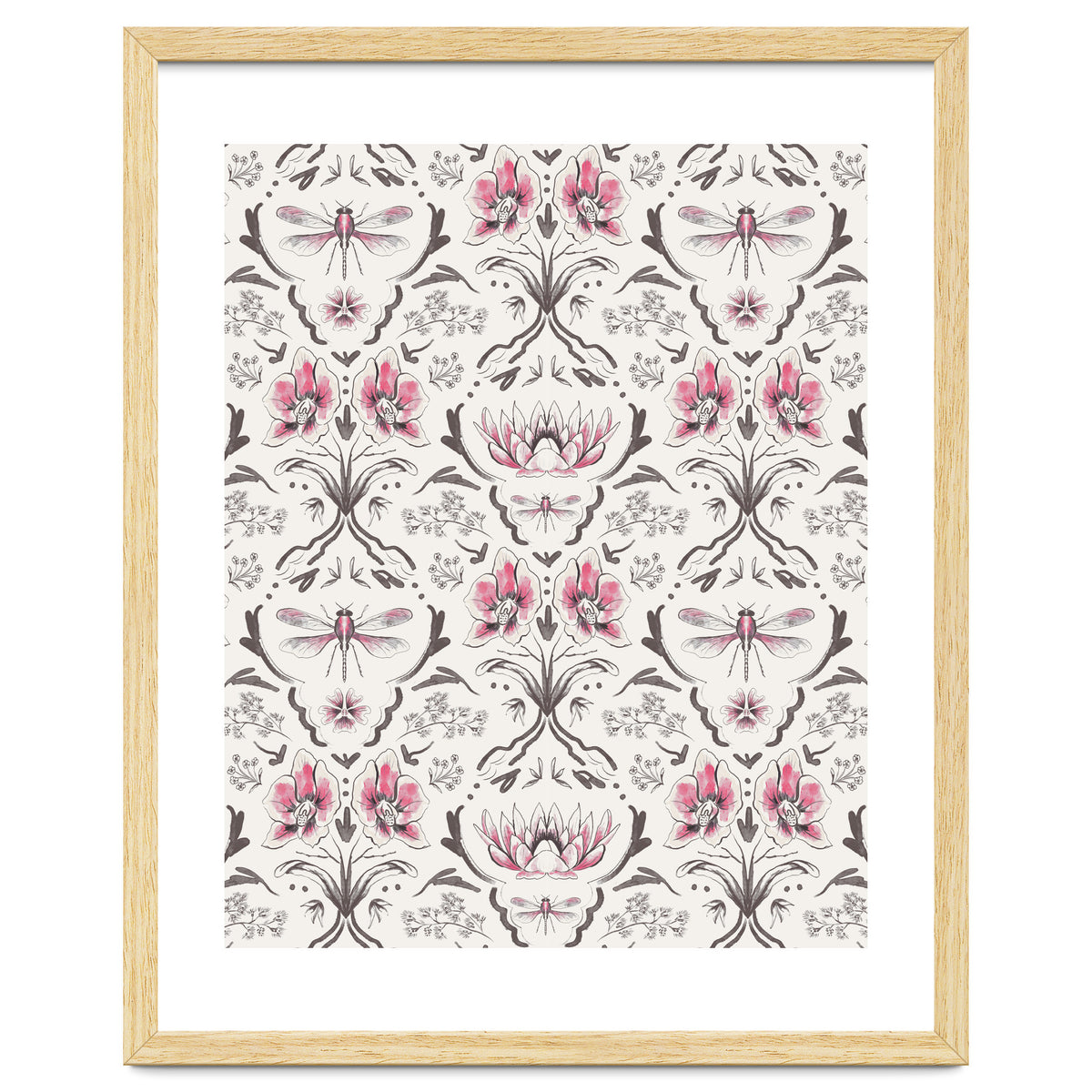 Bohemian Garden Pink Pattern