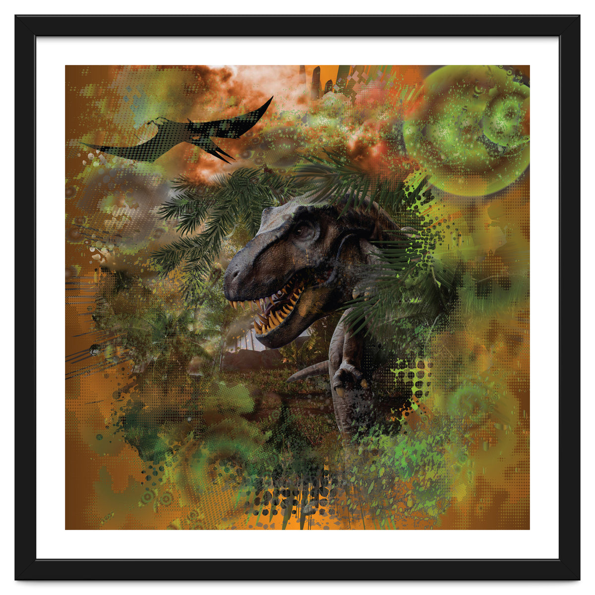 Dinosaur Jurassic T-Rex Collage