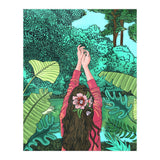 Comic Book Jungle | Tropical Banana Leaves Travel | Line Art Forest Botanical Illustration (Print Only) thumbnail