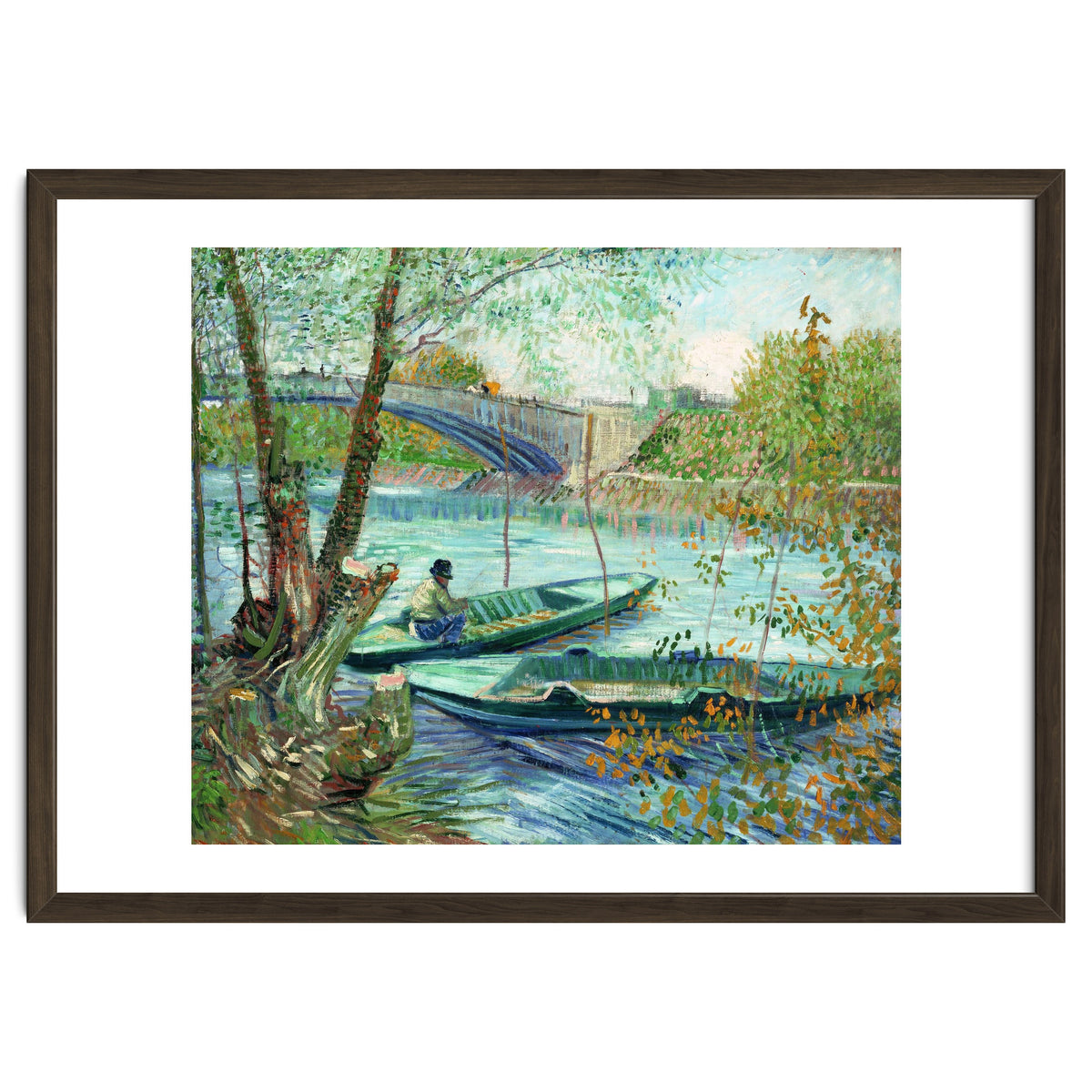 Vincent Van Gogh / 'Fishing in Spring, the Pont de Clichy ', 1887, Oil on canvas, 49 x 58 cm.