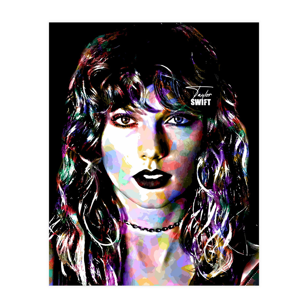 Taylor Swift Colorful Art 3 (Print Only)