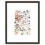 Watercolor Geometric Square Shapes Red thumbnail