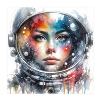 Watercolor Woman Astronaut (Print Only)