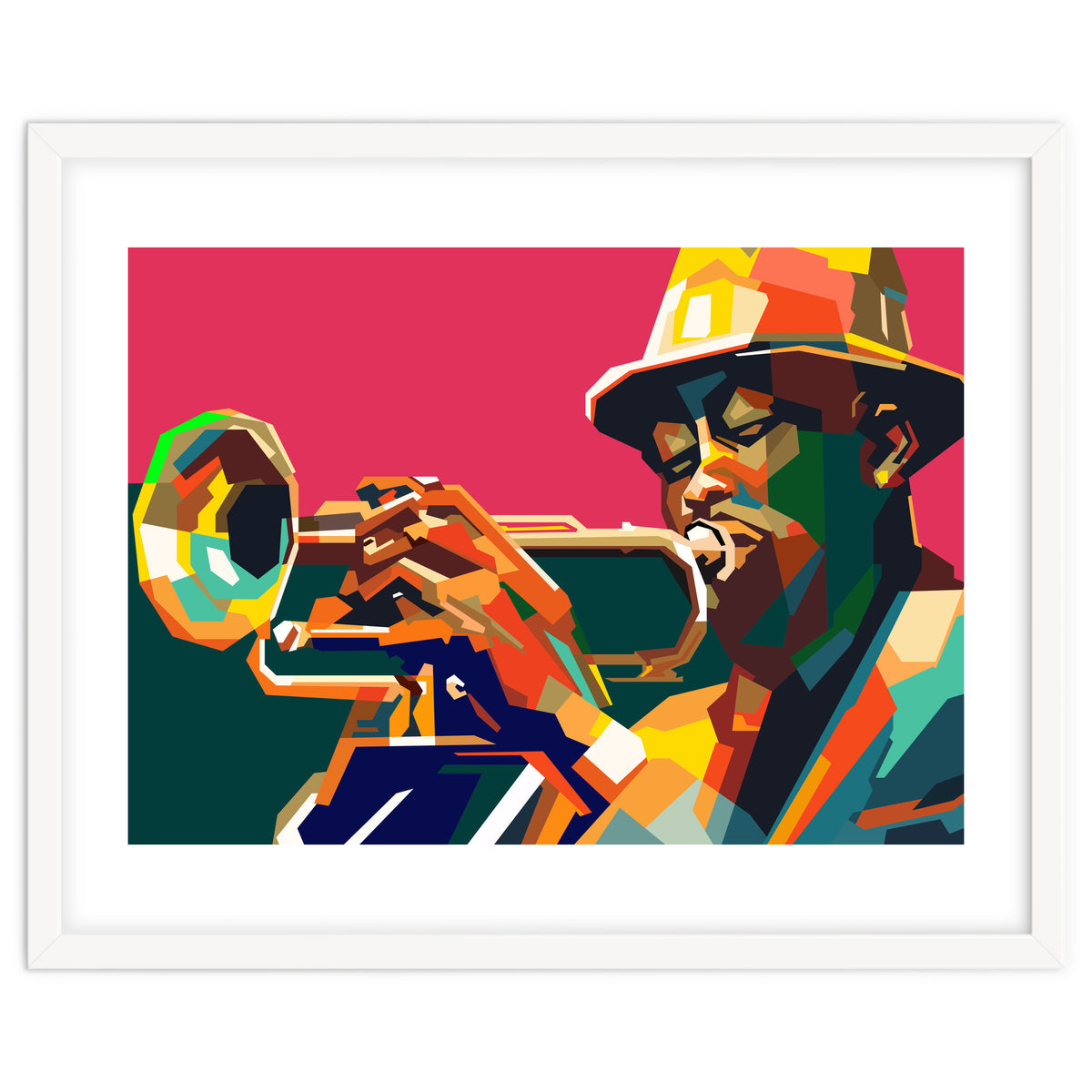 Jazz Trumpet Musician Pop Art Wpap
