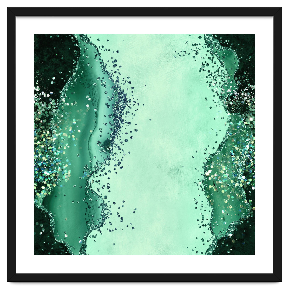 Emerald Glitter Agate Texture 01