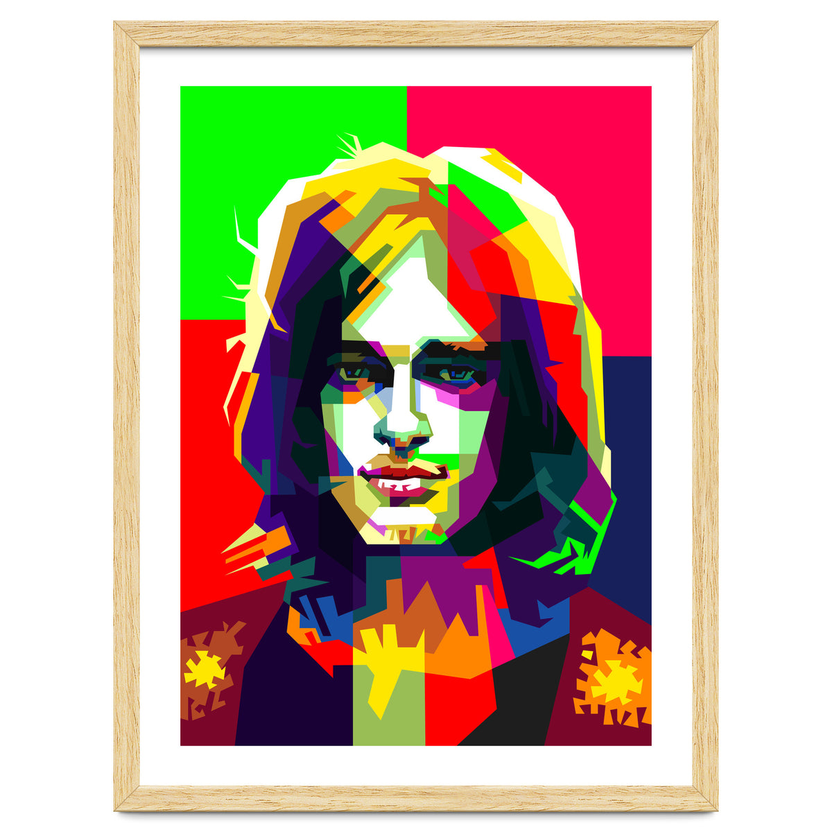 David Gilmour Pink Floyd Classic Rock Art WPAP