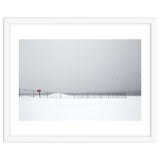 Fence in the winter seascape thumbnail