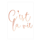 C'est la vie Rose Gold | Motivational Typography Quote Positivity | Handwritten Good Vibes Celebrate (Print Only) thumbnail