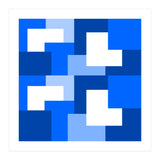 Blue Abstract Square Tiles (Print Only) thumbnail