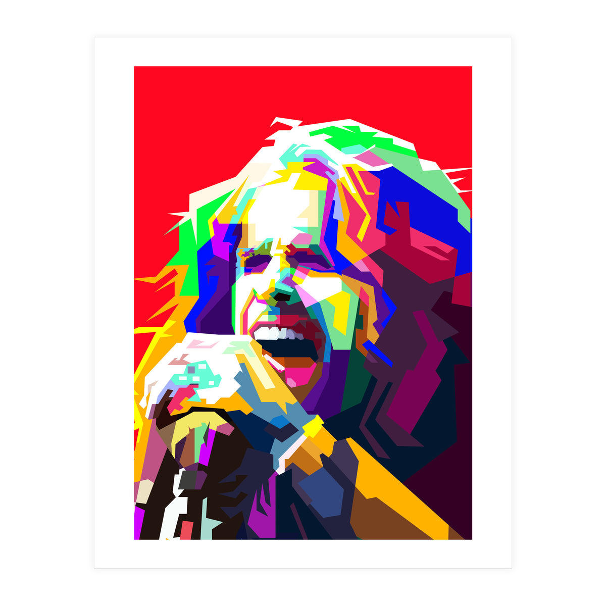 Steven Tyler Aerosmith Singer Classic Rock WPAP Style Illustration Trending Now (Print Only)