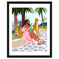 Spirit Animal, Cheetah, Leopard, Tiger Wildlife, Tropical Jungle Wild Cat Animals, Bohemian Woman Travel Garden Nature