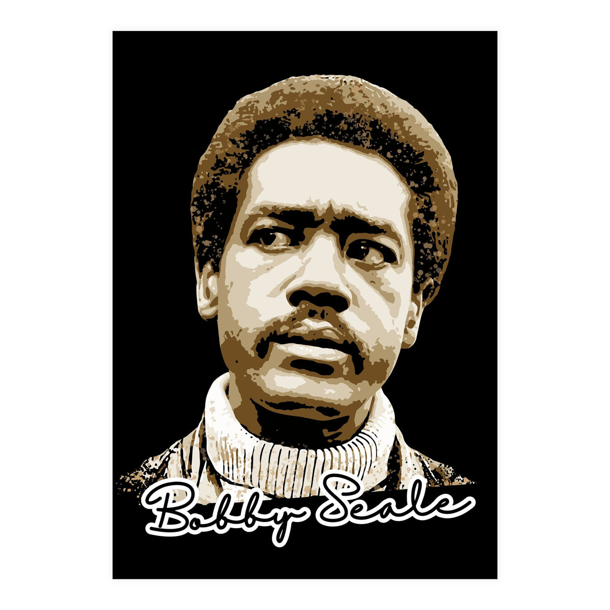 Bunchy Carter American Activist Legend in Vintage Style (Print Only)