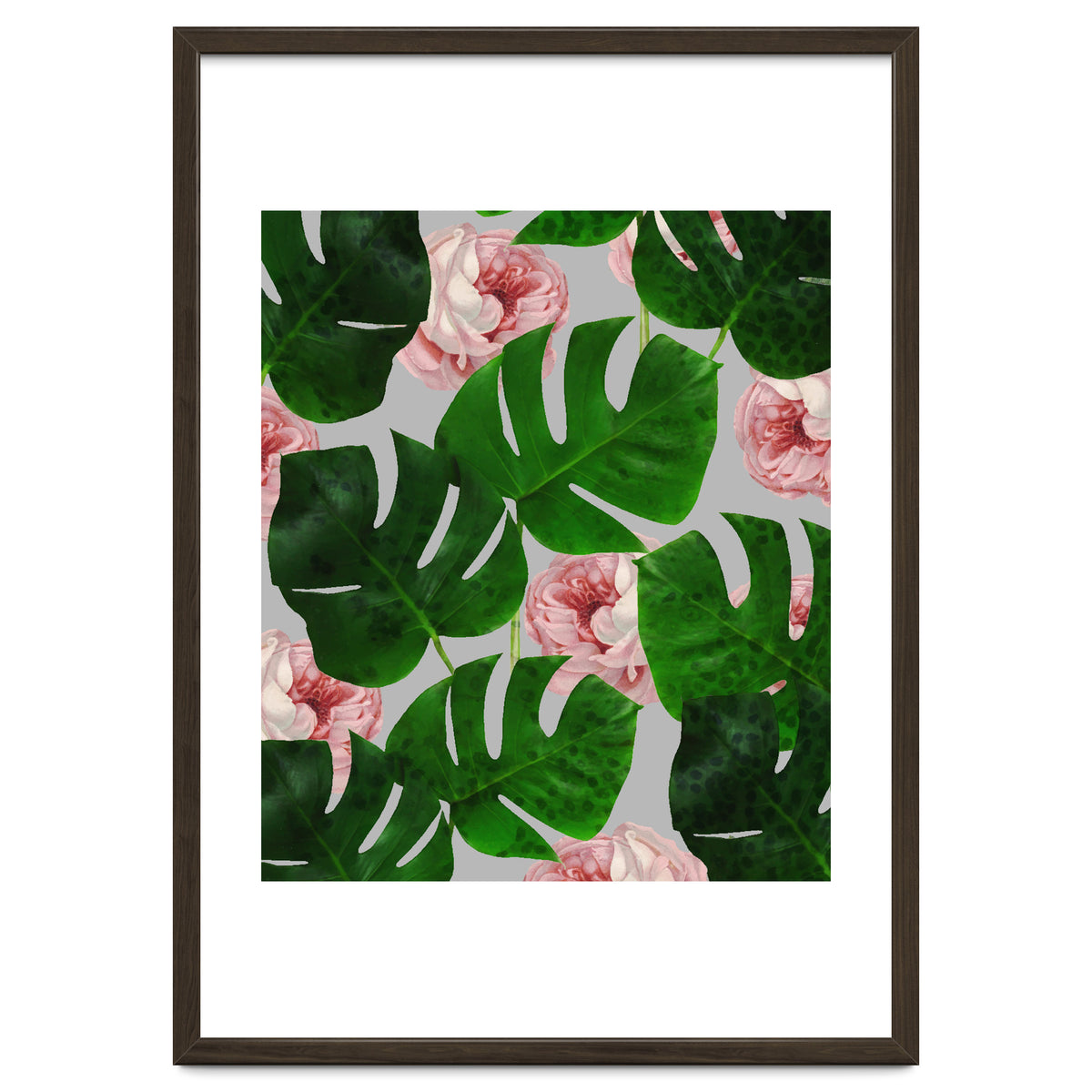 Monstera & Rose Pattern