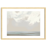 Abstract muted sea and clouds oil painting thumbnail