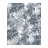 Abstract Winter Foggy Snow Gray White (Print Only)