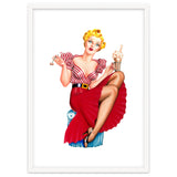 Pinup Blonde Posing With Ice Cream thumbnail