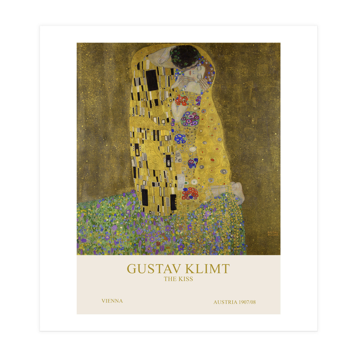 Gustav Klimt - The Kiss (Print Only)
