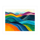 Abstract Vibrant Rolling Hills Landscape Art (Print Only) thumbnail