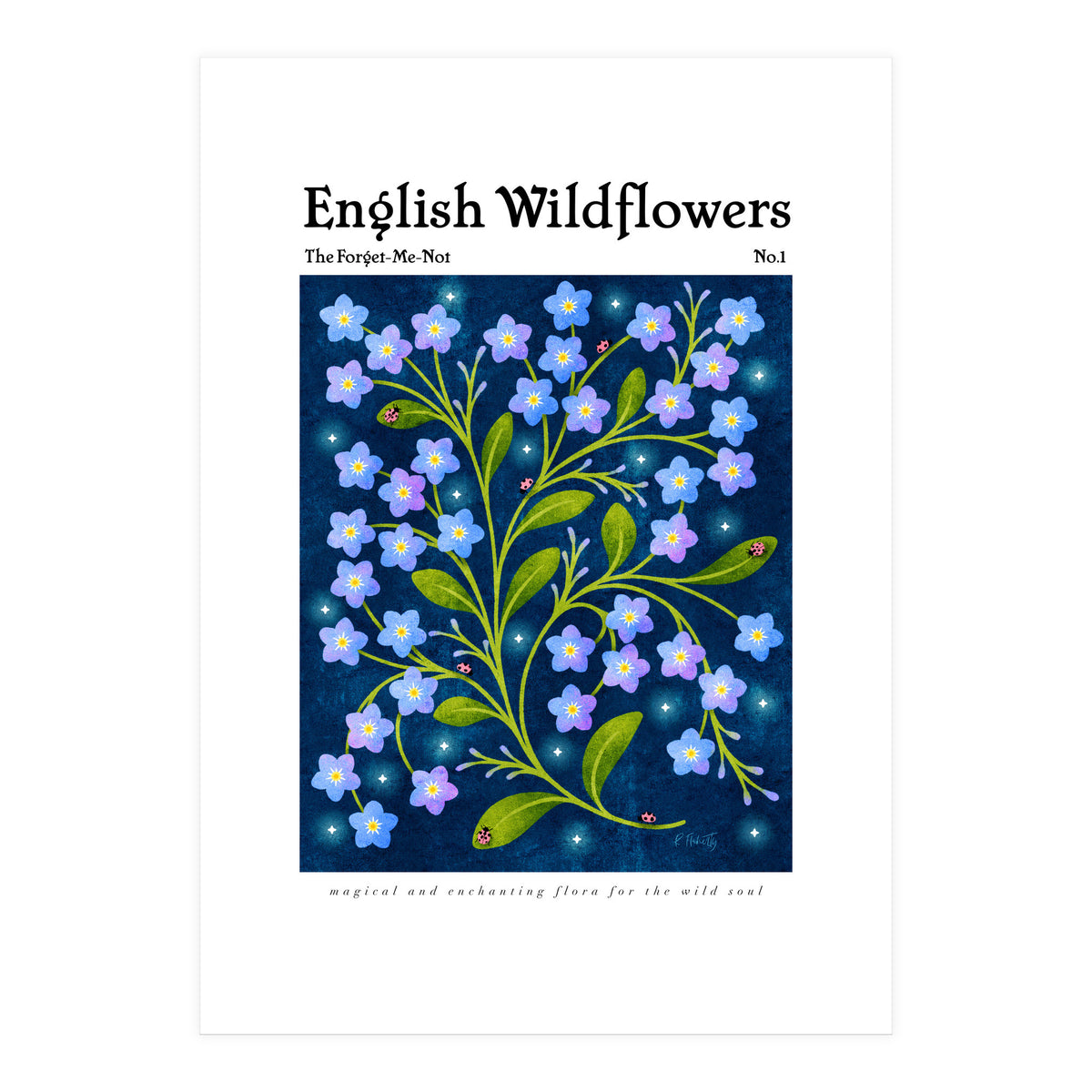 English Wildflowers | Forget-Me-Not (Print Only)