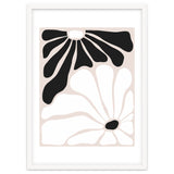 Floral Yin Yang, Scandinavian Nature Flowers Botanical Concept, Plants Blossom Positivity Neutral Minimalism thumbnail