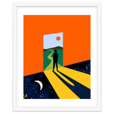 The Path Ahead, Abstract Concept Positivity Growth Mindset People, Eclectic Inspire Bohemian Contemporary Modern Pop Art thumbnail