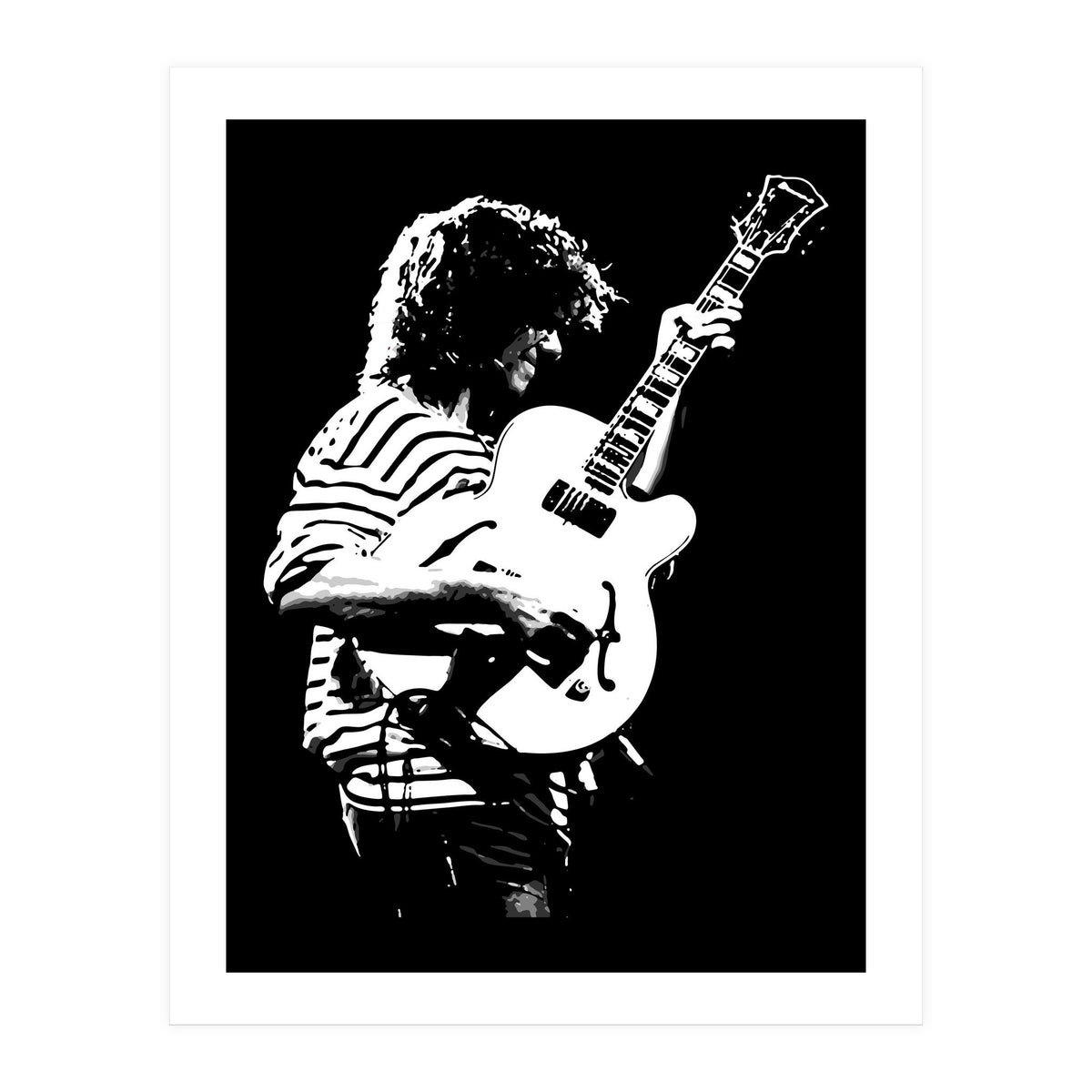 Pat Metheny American Jazz Musician in Monochrome (Print Only)