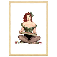 Pinup Sexy Girl Selling Cigarettes