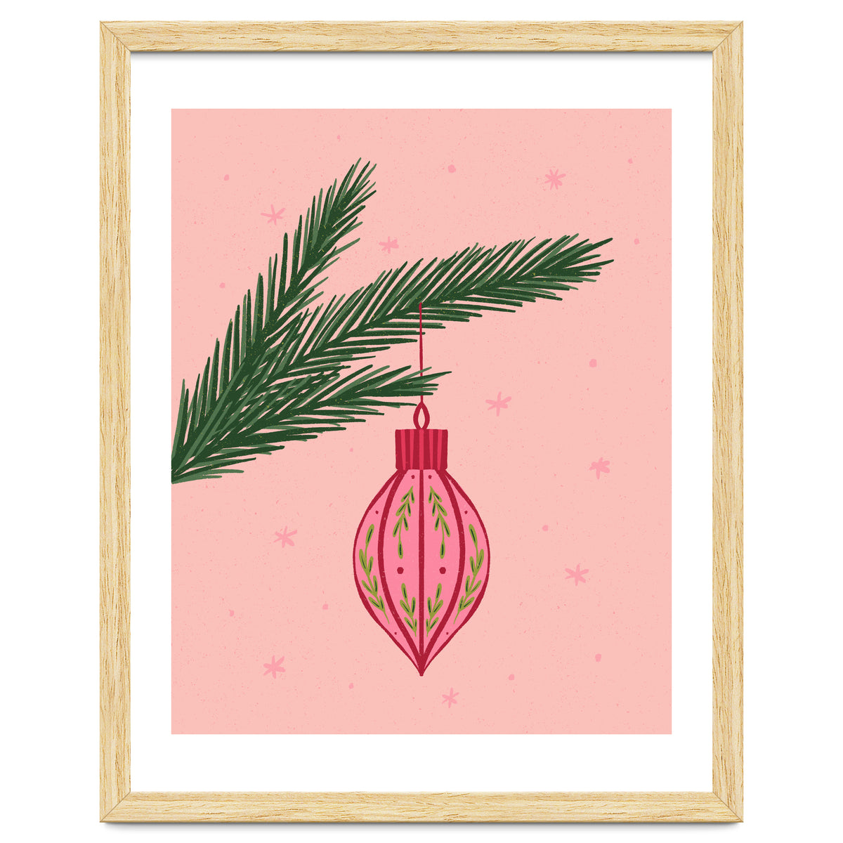 Christmas Globe with tree branch