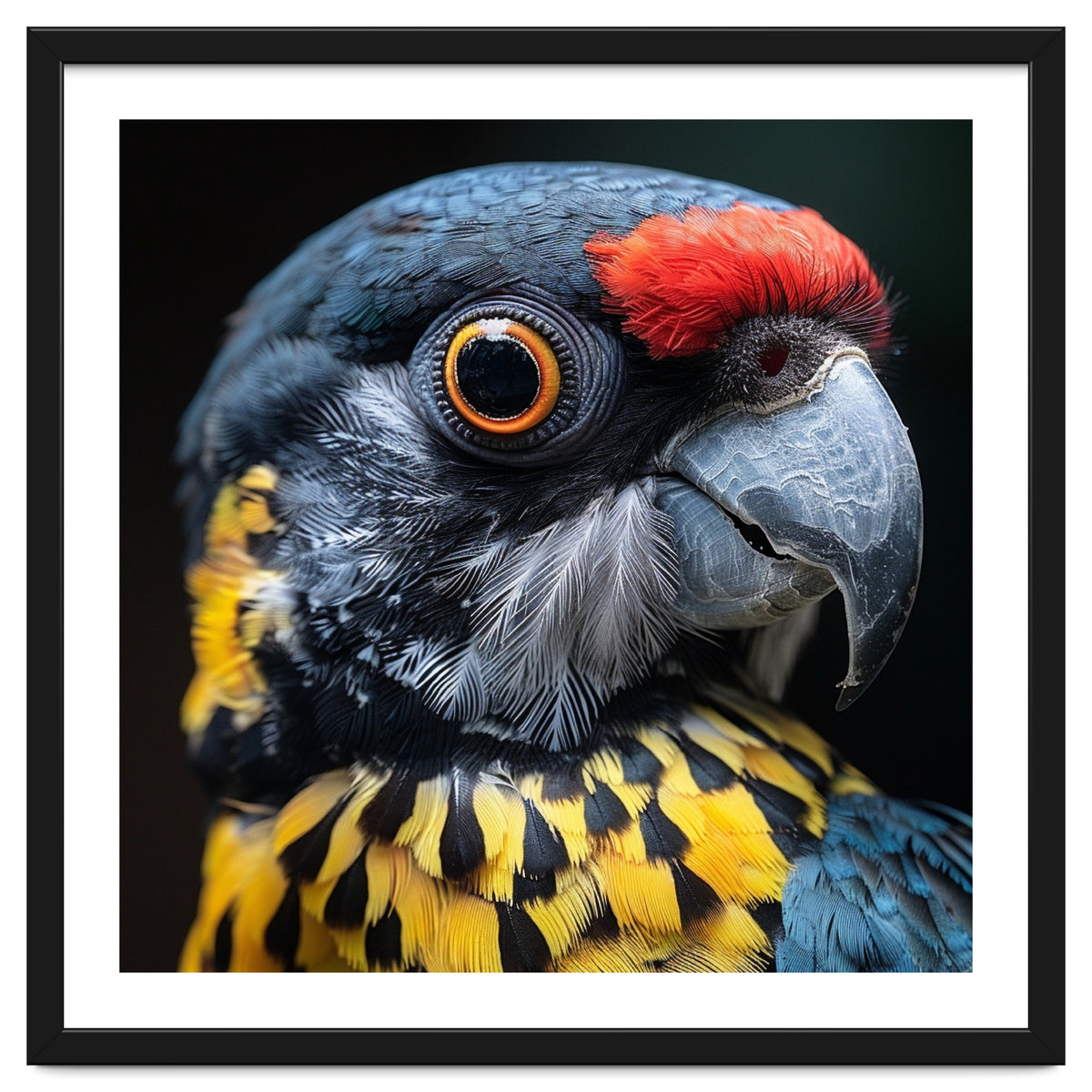 Close-up Portrait of a Vibrant Parrot