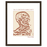 Skull Of A Skeleton With A Burning Cigarette thumbnail