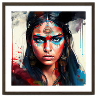 War Paint Hindu Warrior Portrait