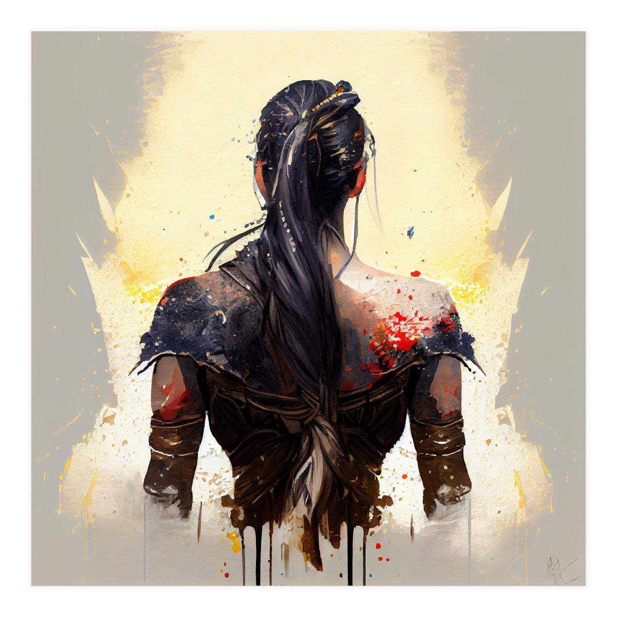 Powerful Warrior Back Woman #1 (Print Only)