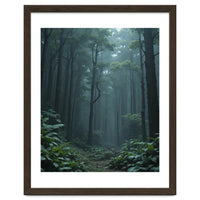Ethereal Misty Forest in the Rain