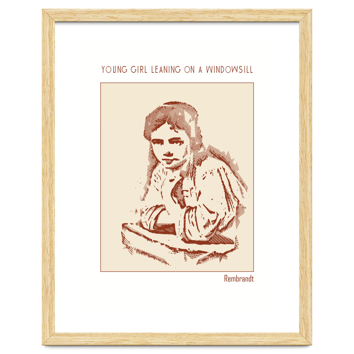 Young Girl Leaning On A Windowsill – Rembrandt Harmenszoon Van Rijn