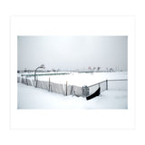 Snow-covered deserted basketball court in winter (Print Only) thumbnail